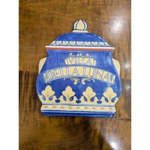 Vintage Pfaltzgraff Villa Dells Luna Hot Plate Trivet Handpainted Ceramic